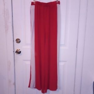 A'gaci Red with White strip WIDE leg
